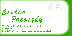 csilla pototzky business card